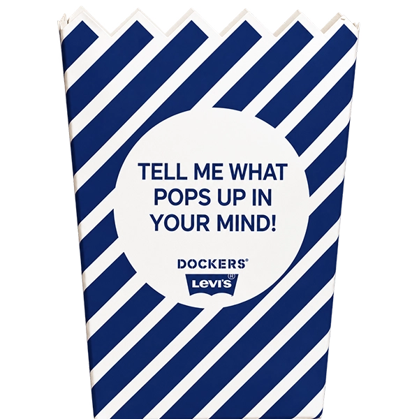 Popcornemballage med eget design