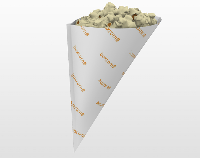 Kræmmerhus af papir til popcorn