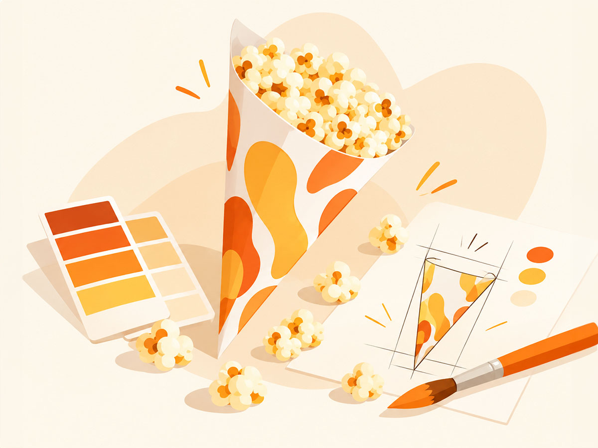 Kræmmerhuse til popcorn med eget design