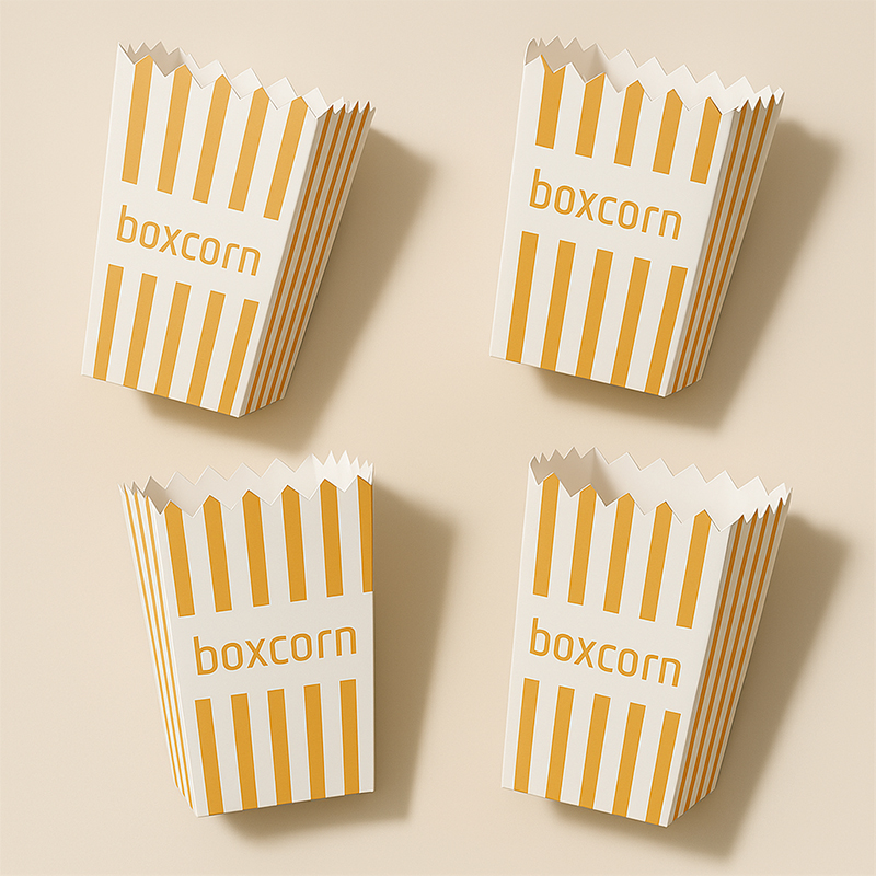 Popcornbægre i karton